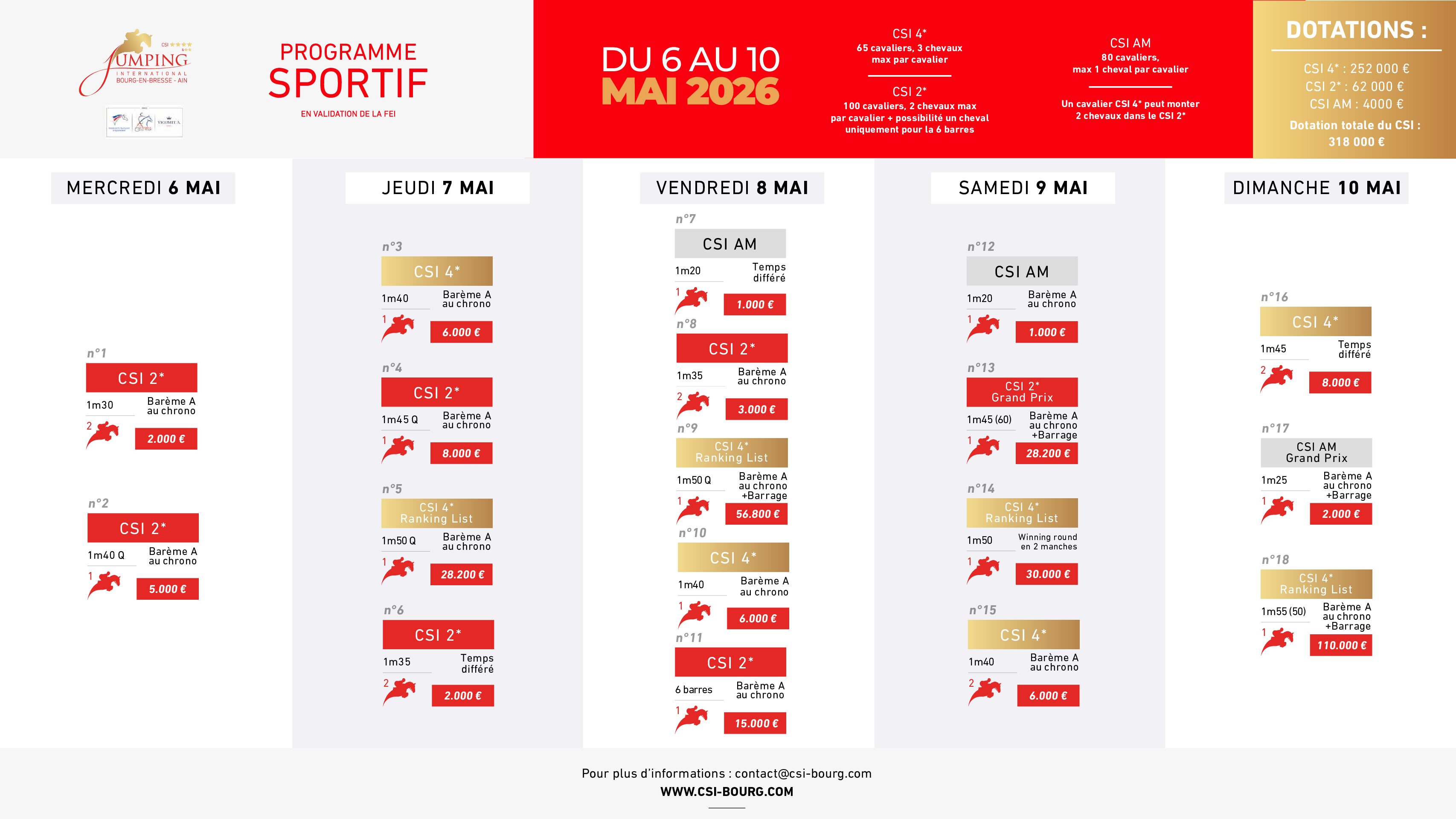 Découvrez le programme sportif de l’édition 2026